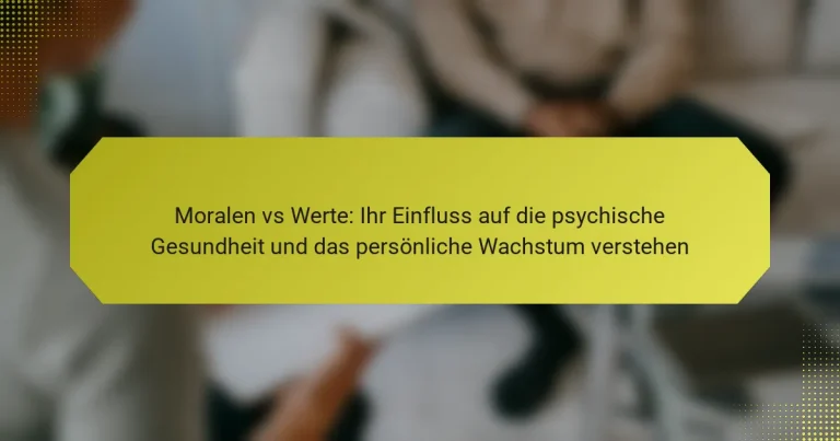 Moralen vs Werte: Ihr Einfluss auf die psychische Gesundheit und das persönliche Wachstum verstehen