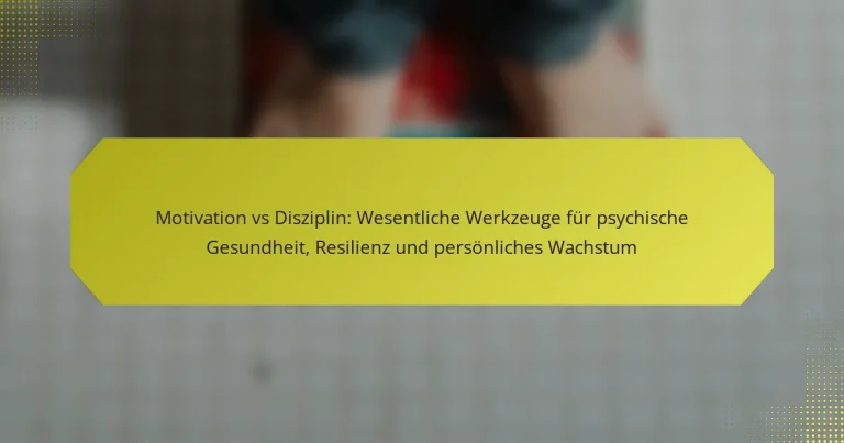Motivation vs Disziplin: Wesentliche Werkzeuge für psychische Gesundheit, Resilienz und persönliches Wachstum